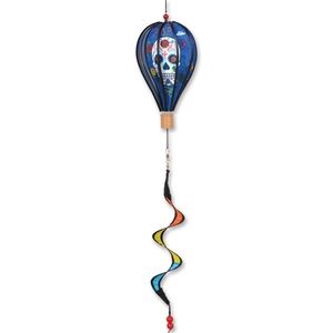 Day of the Dead Blue 12" Hot Air Balloon Spinner